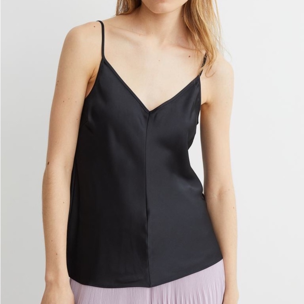 H&M Satin V-neck Camisole Tank Top XS
